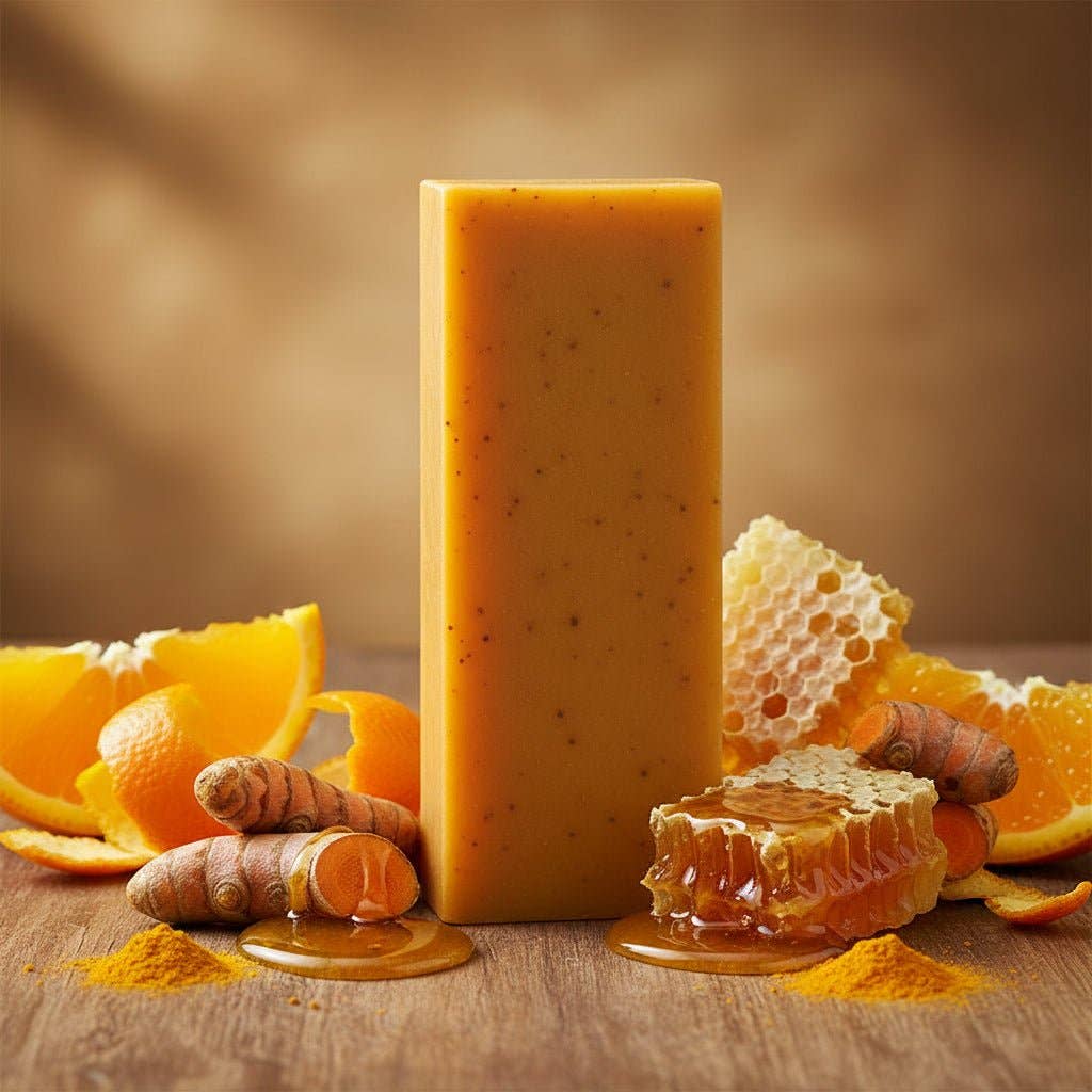 Amber Glow (Turmeric, Orange & Honey)Handcrafted Bar Soap