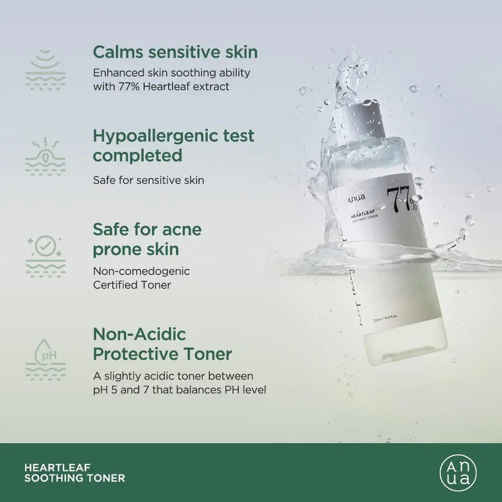 [Anua] HEARTLEAF 77% SOOTHING TONER 250ML