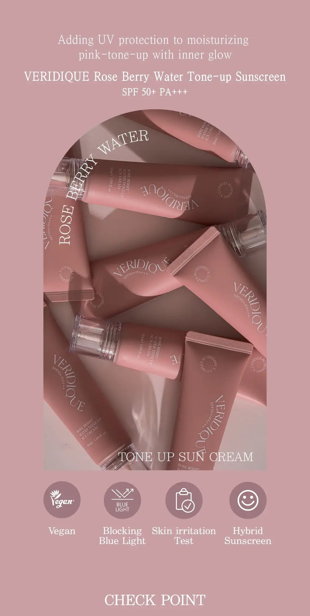 K Beauty Vegan Tone up Sunscreen SPF50+ PA++++ 